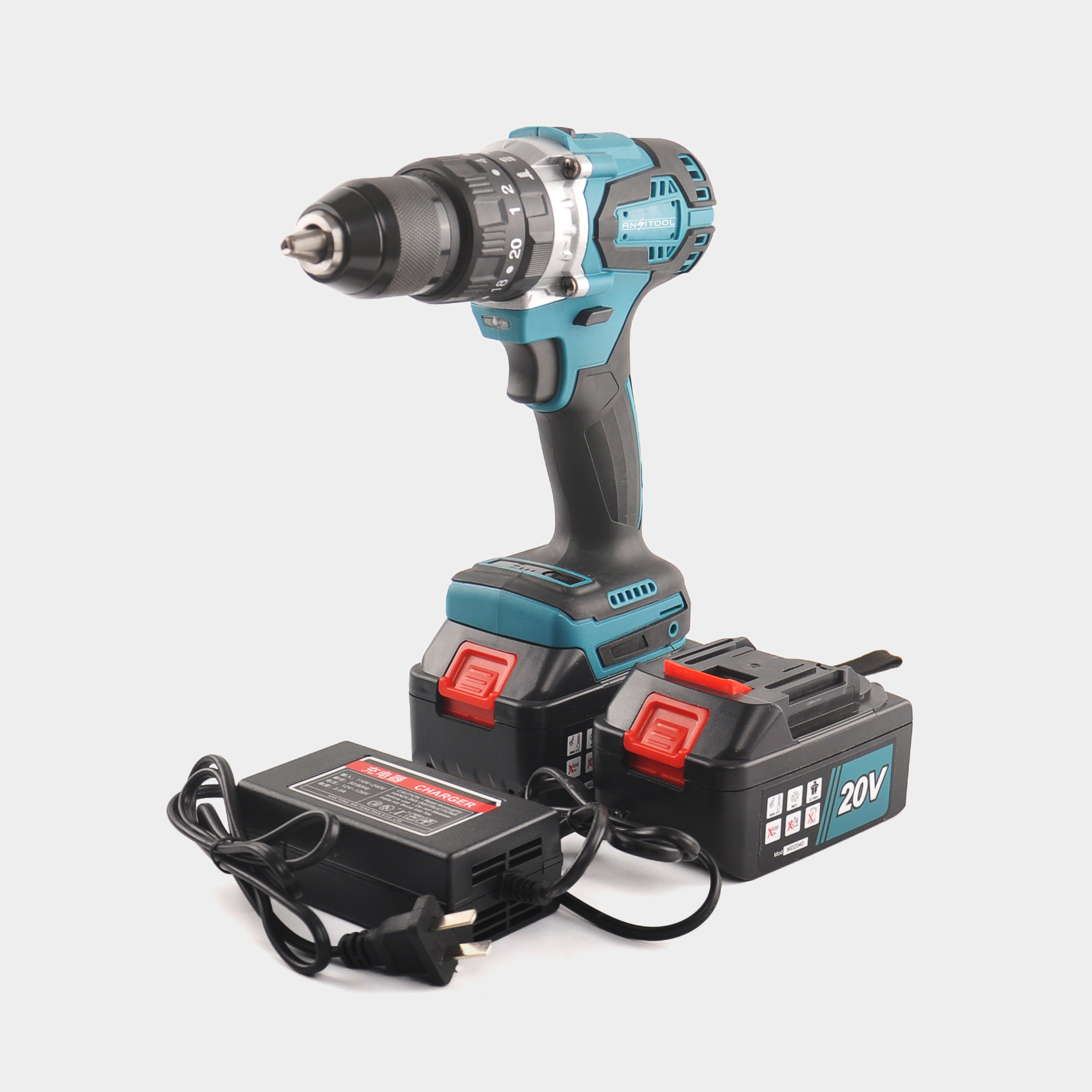 Custom High Performance Rechargeable 20V Brushless Motor Cordless Impact Drill with Lithium-ion Battery For Replacement