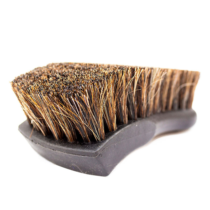 Horsehair Detailing Brush for Car Interior Seats and Carpet Automotive Upholstery Cleaner Brush